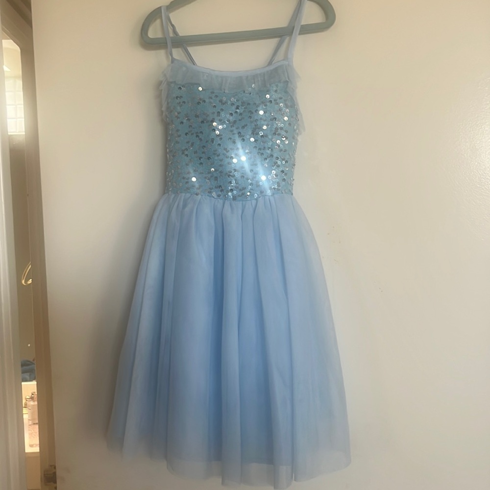 Baby blue sparkle girls dress!